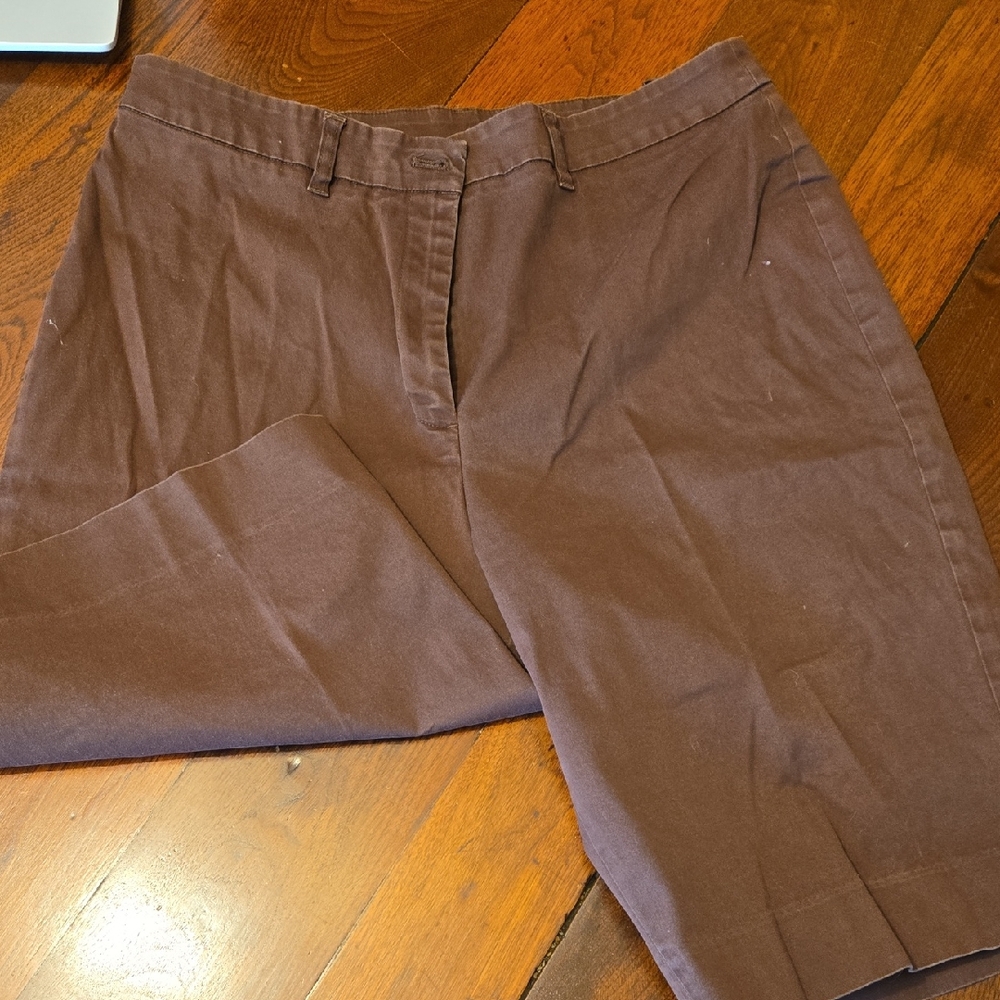 Jones NY Women's 14 Brown Chino Shorts